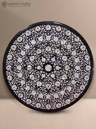 Black Marble Inlay Table Top